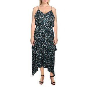 NWT Parker Women Floral Ruffled Midi Dress Size L #17